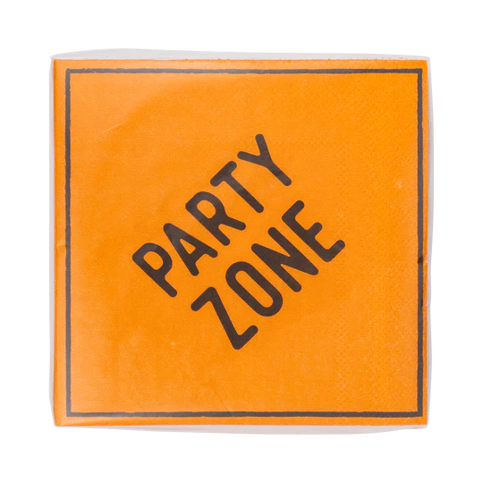 Construction Sign Paper Cocktail Napkin