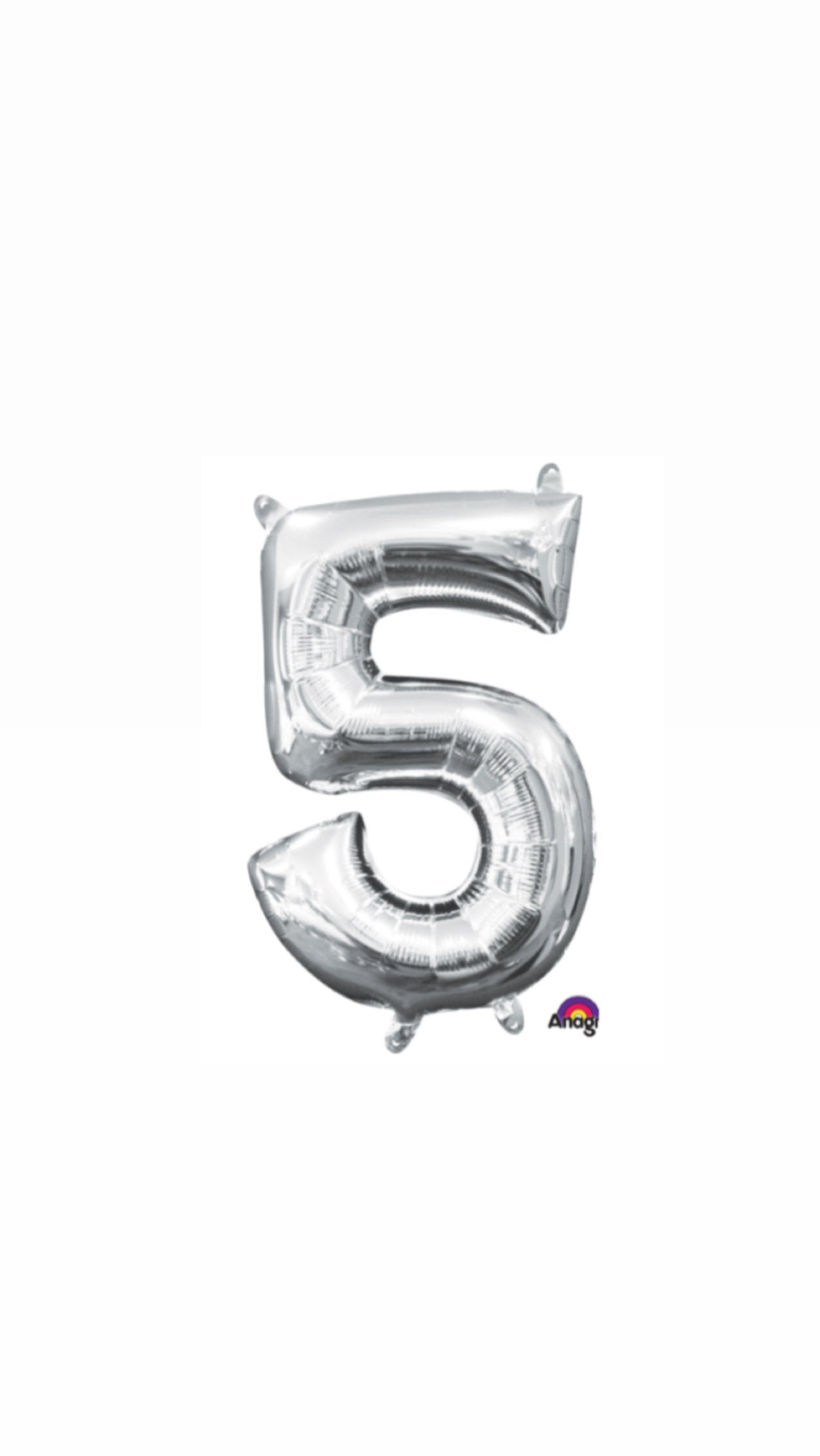 Silver Number Ballons