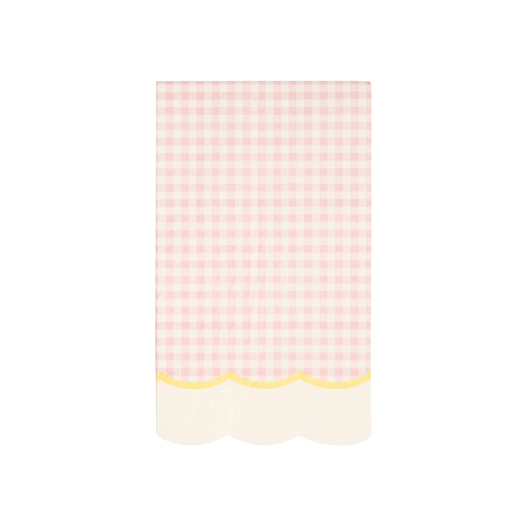 Gingham Scallop Fringe Paper Dinner Napkin Set