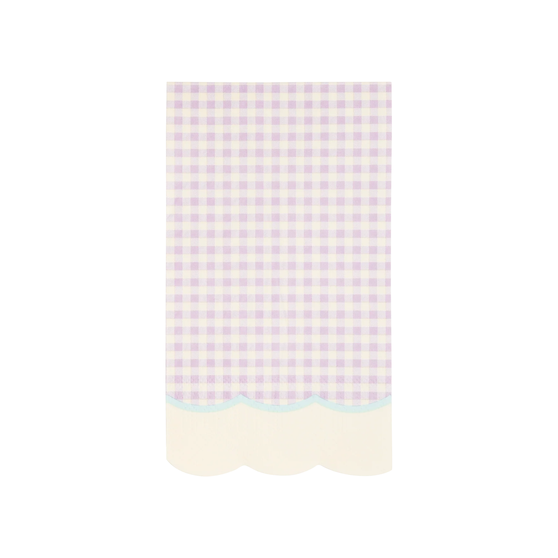 Gingham Scallop Fringe Paper Dinner Napkin Set