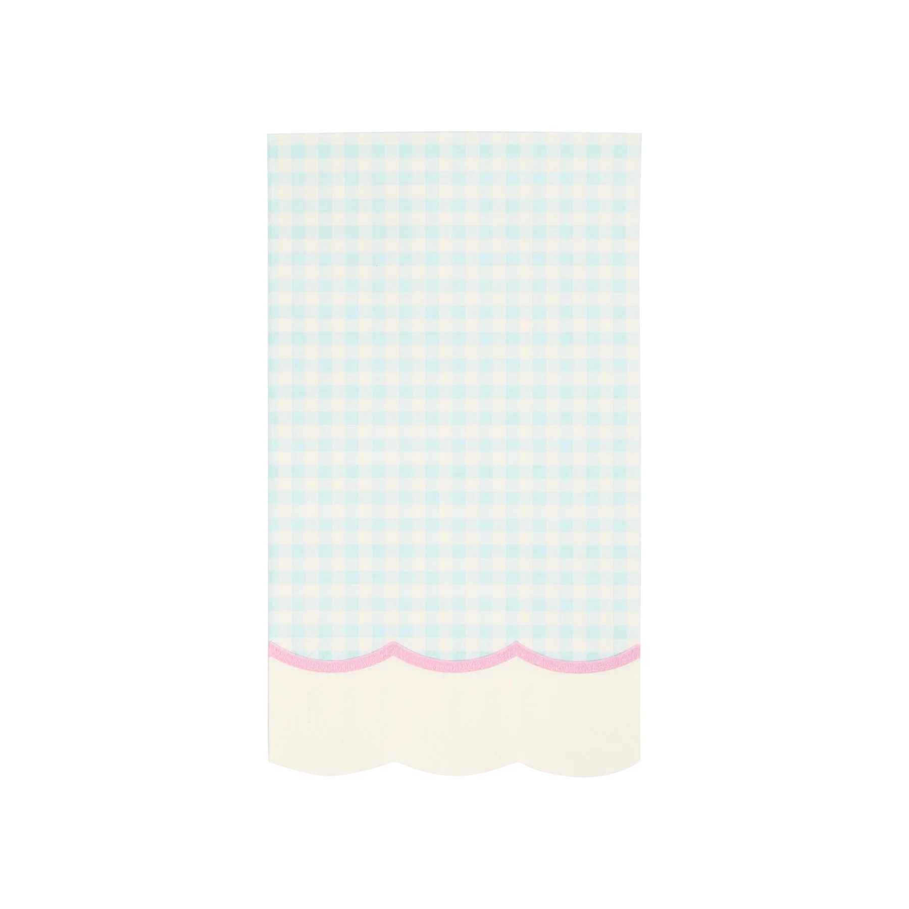 Gingham Scallop Fringe Paper Dinner Napkin Set