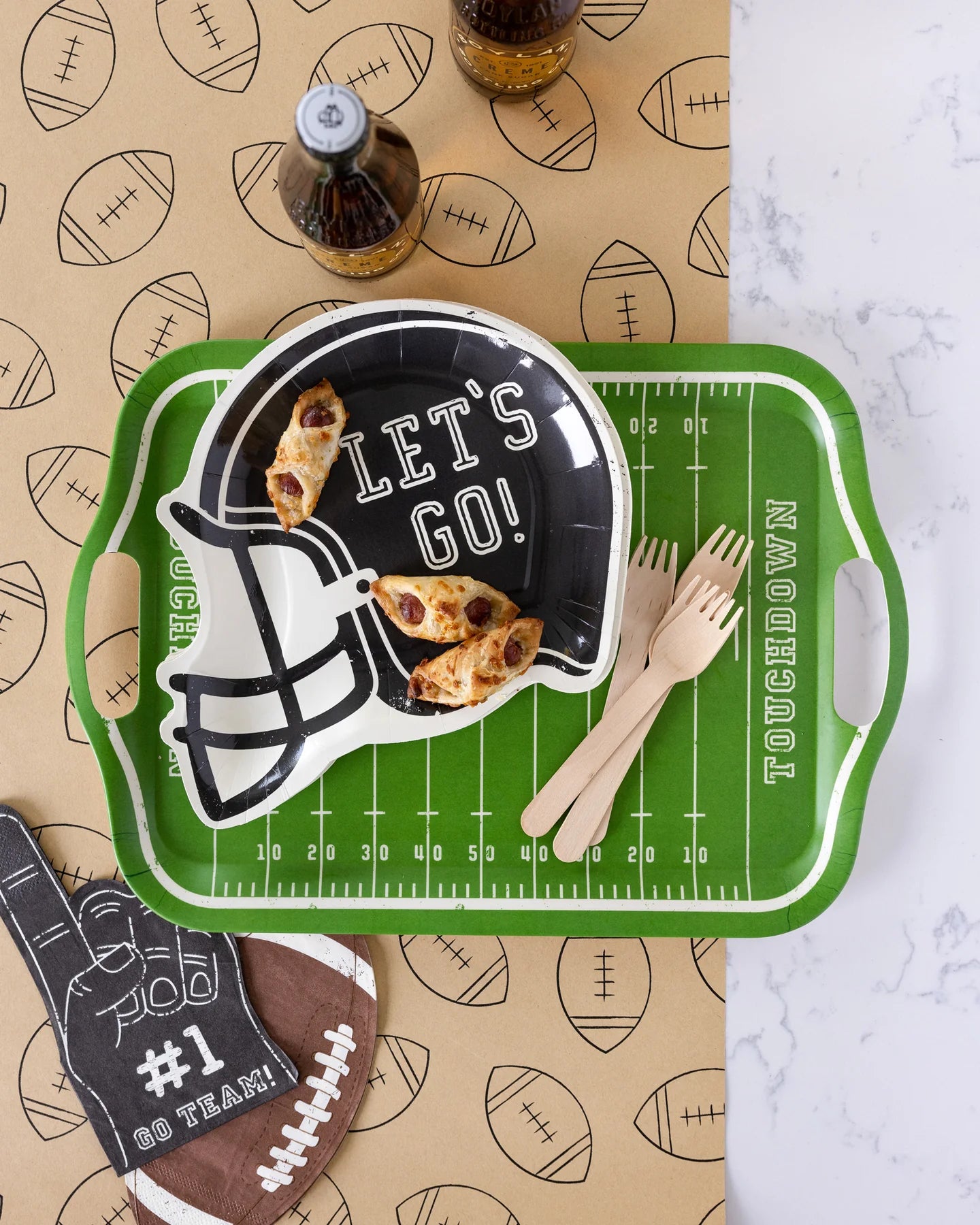 Football #1 Hand Shaped Paper Dinner Napkin