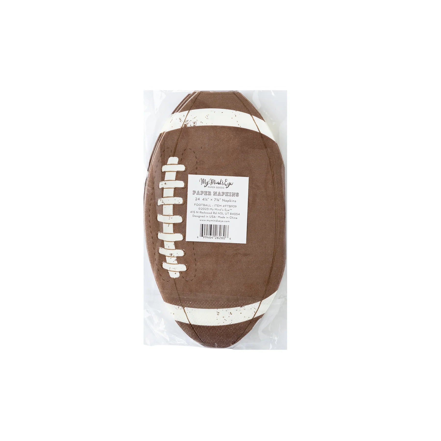 Football Shaped Paper Dinner Napkin