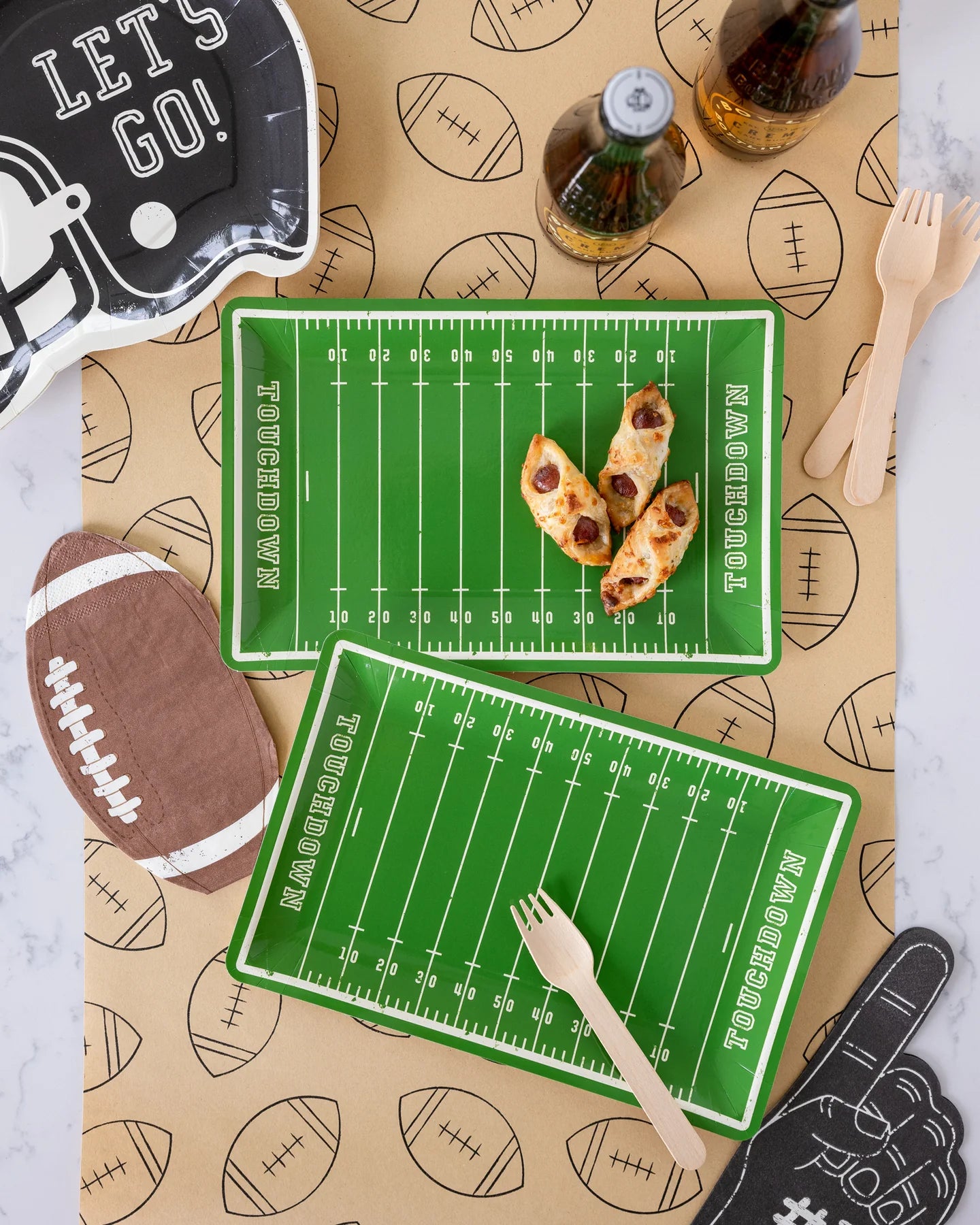 Football Helmet Shaped Paper Plate