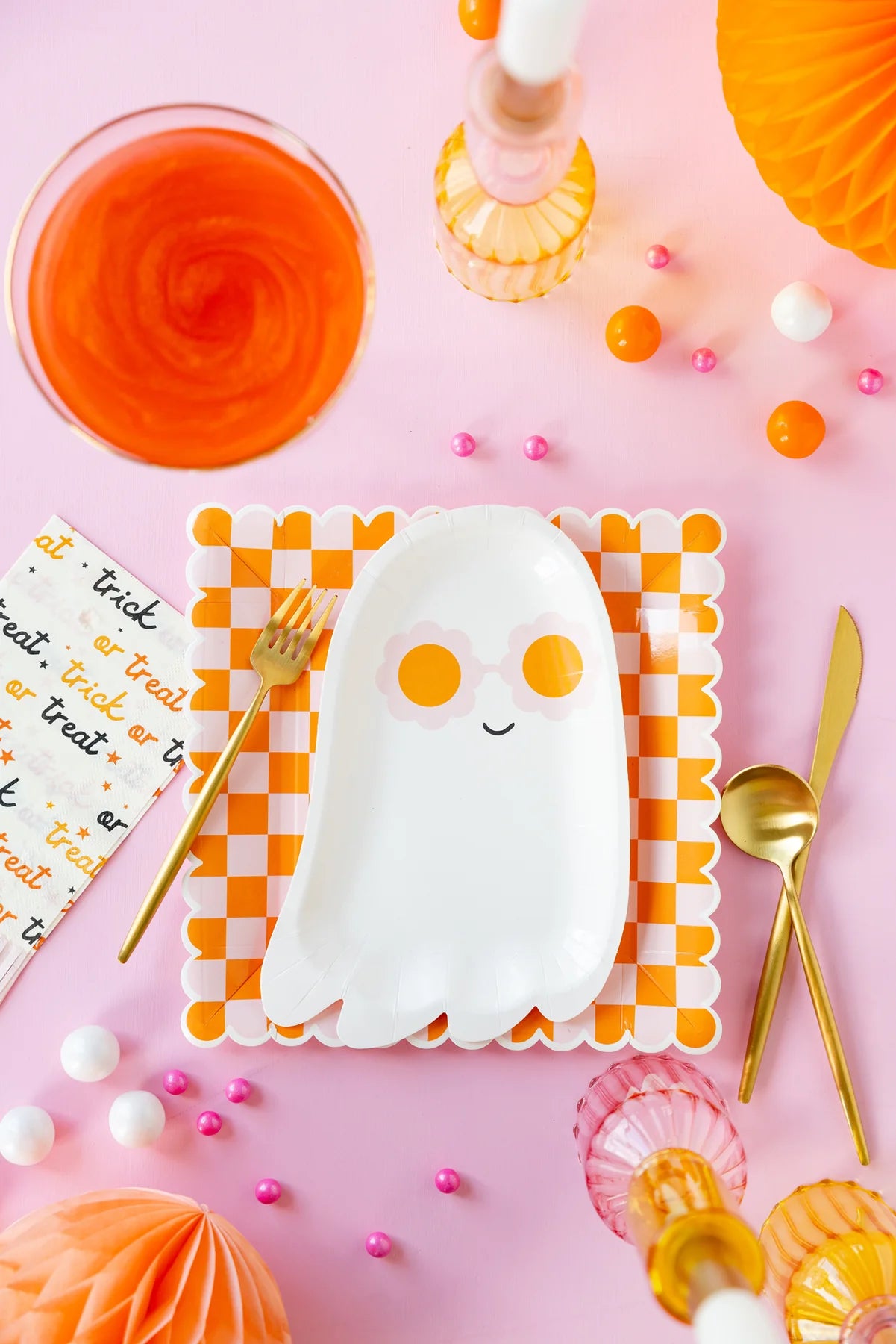 Ghoul Gang Checkered Paper Plate