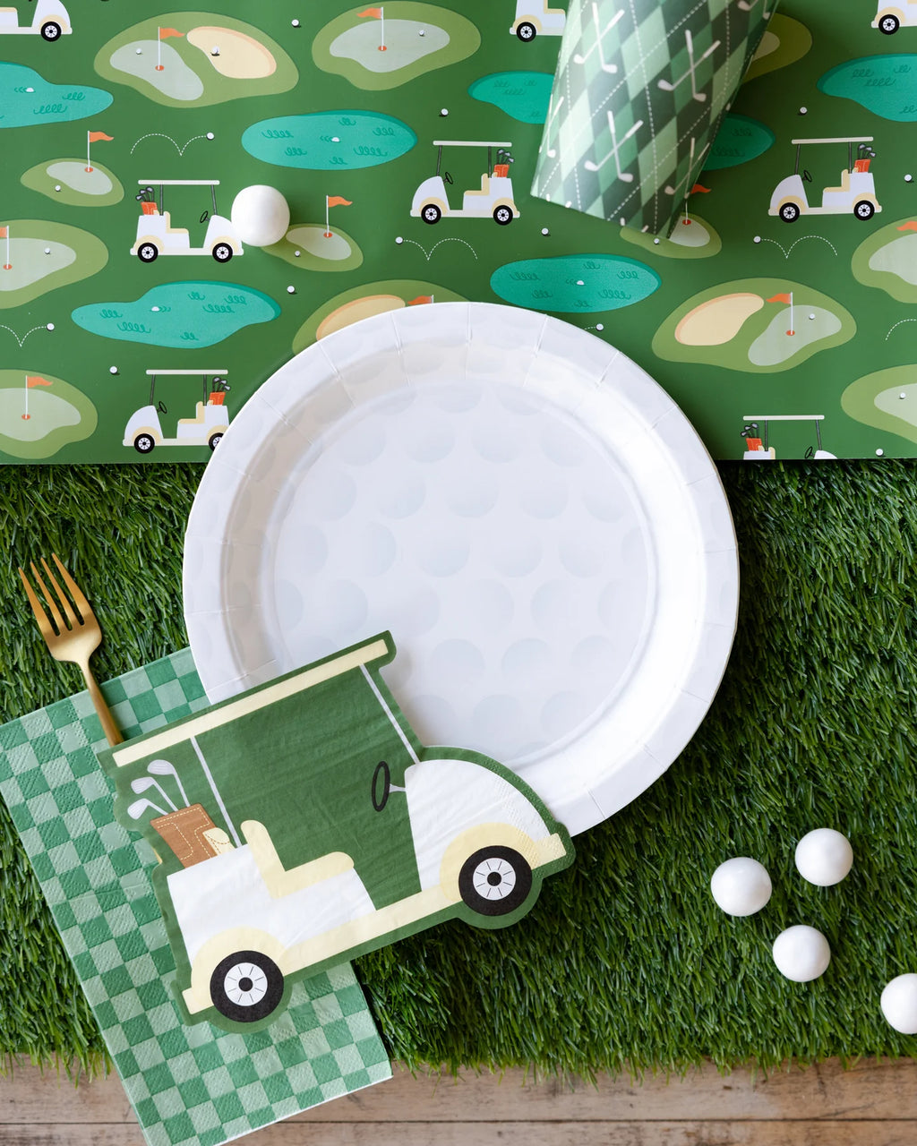 Golf Ball Paper Plate