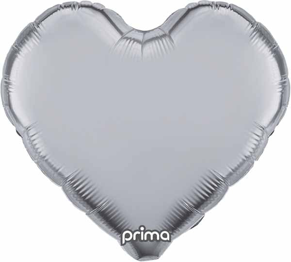 Silver Heart Balloon