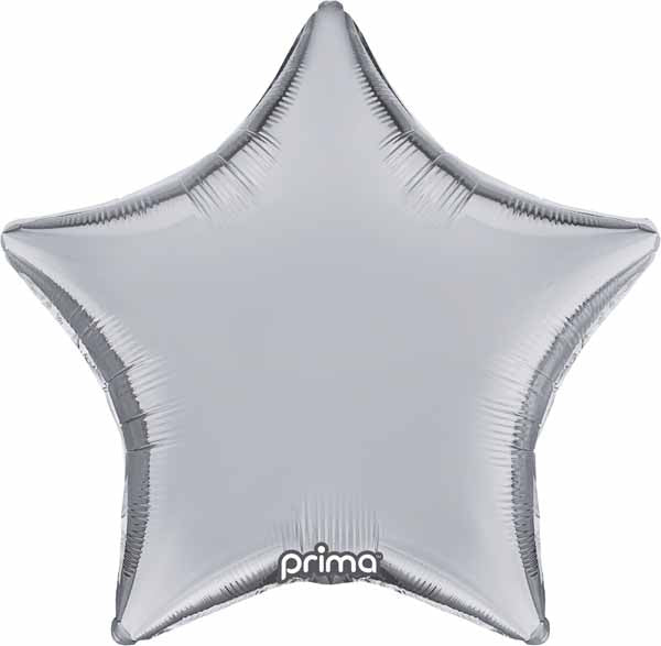 Silver Star Balloon 19"