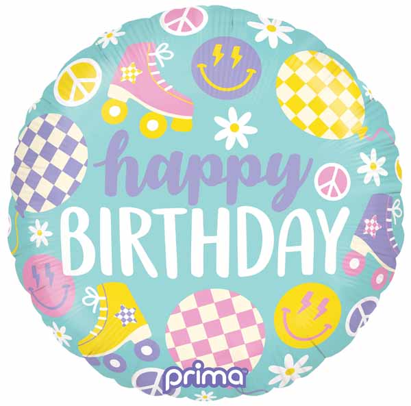 Retro Skates Birthday Balloon 20"
