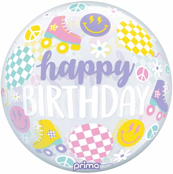 Retro Skates Birthday Balloon 20"