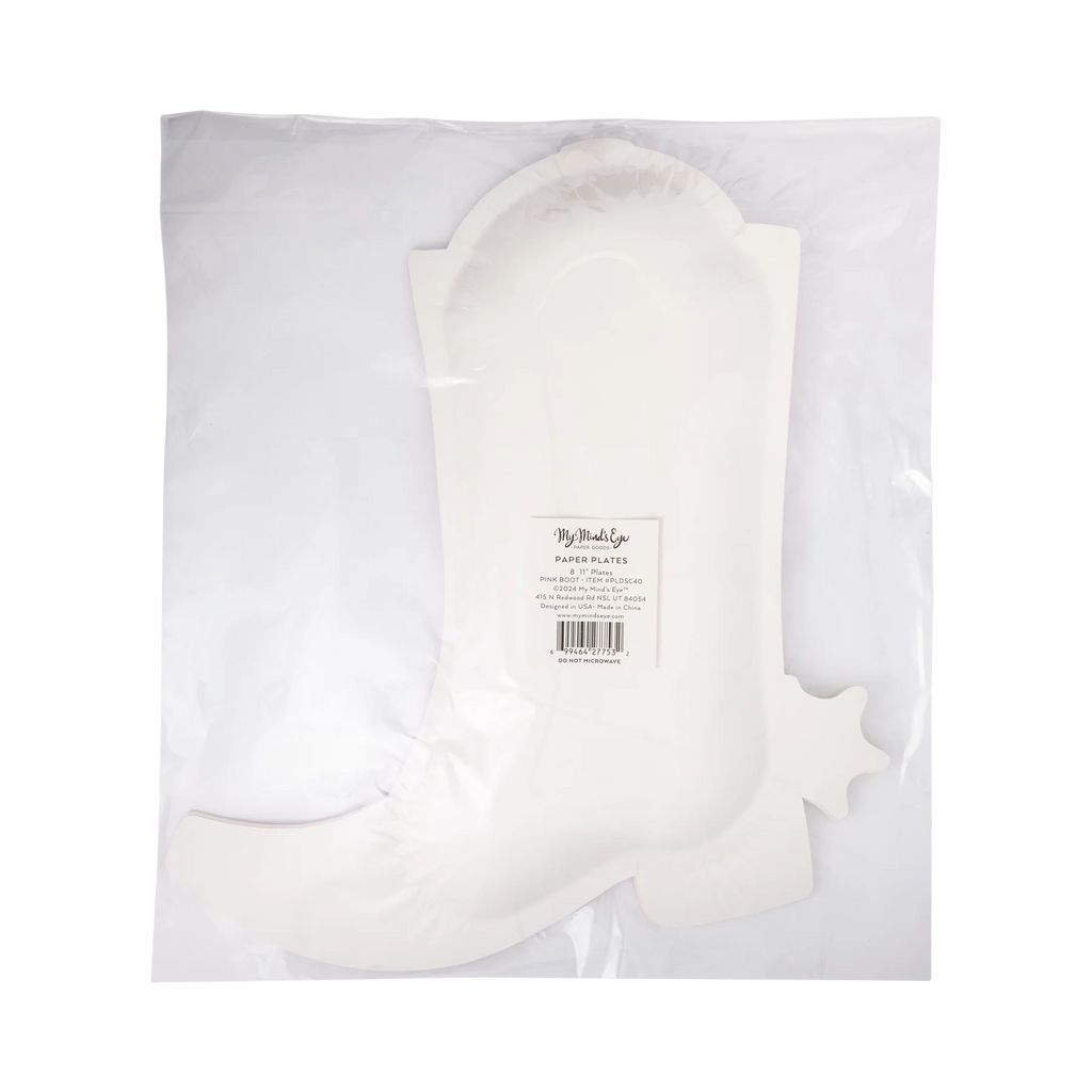 Cowgirl Pink Boot Shaped Plate