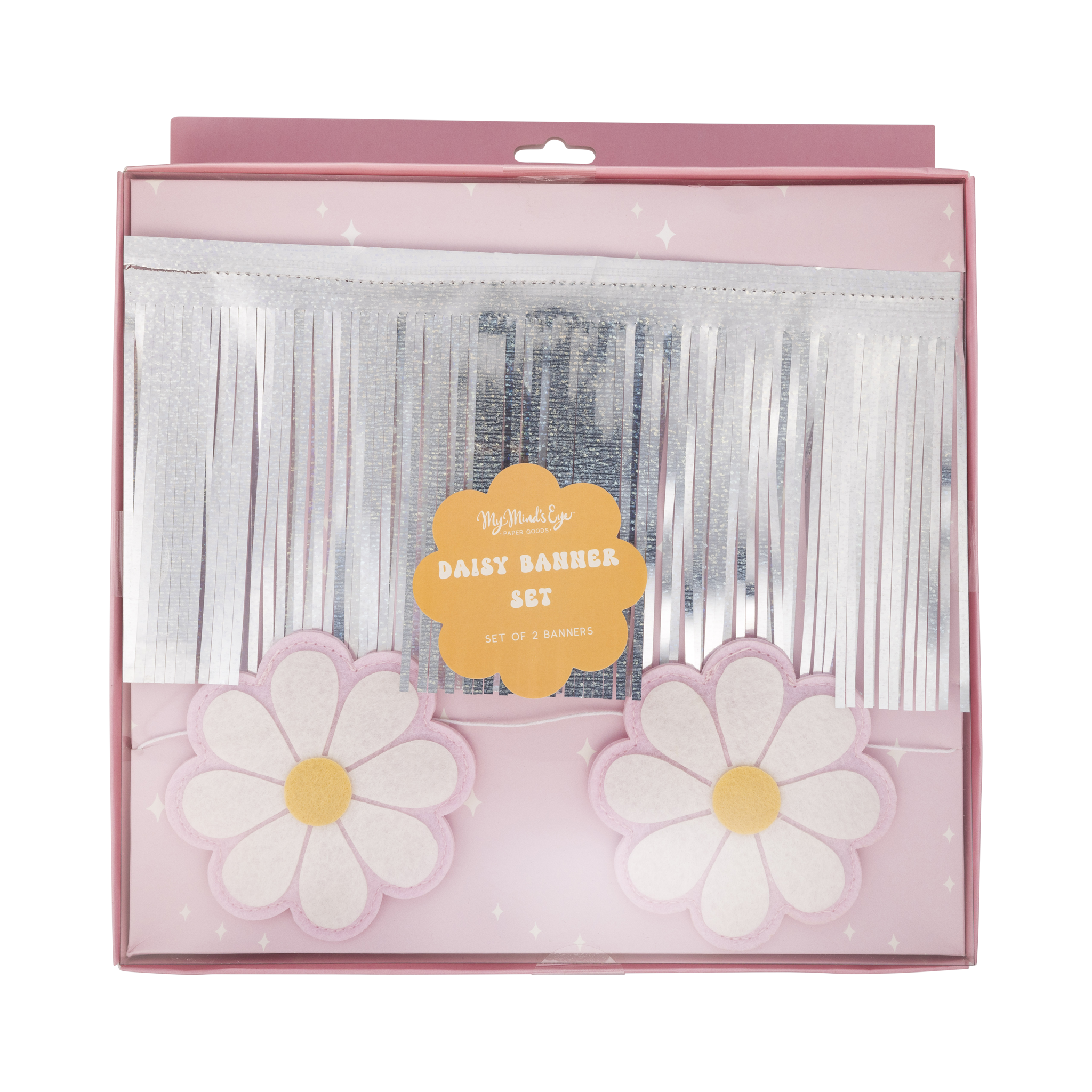 Disco Daisy Puffy Felt Banner Set
