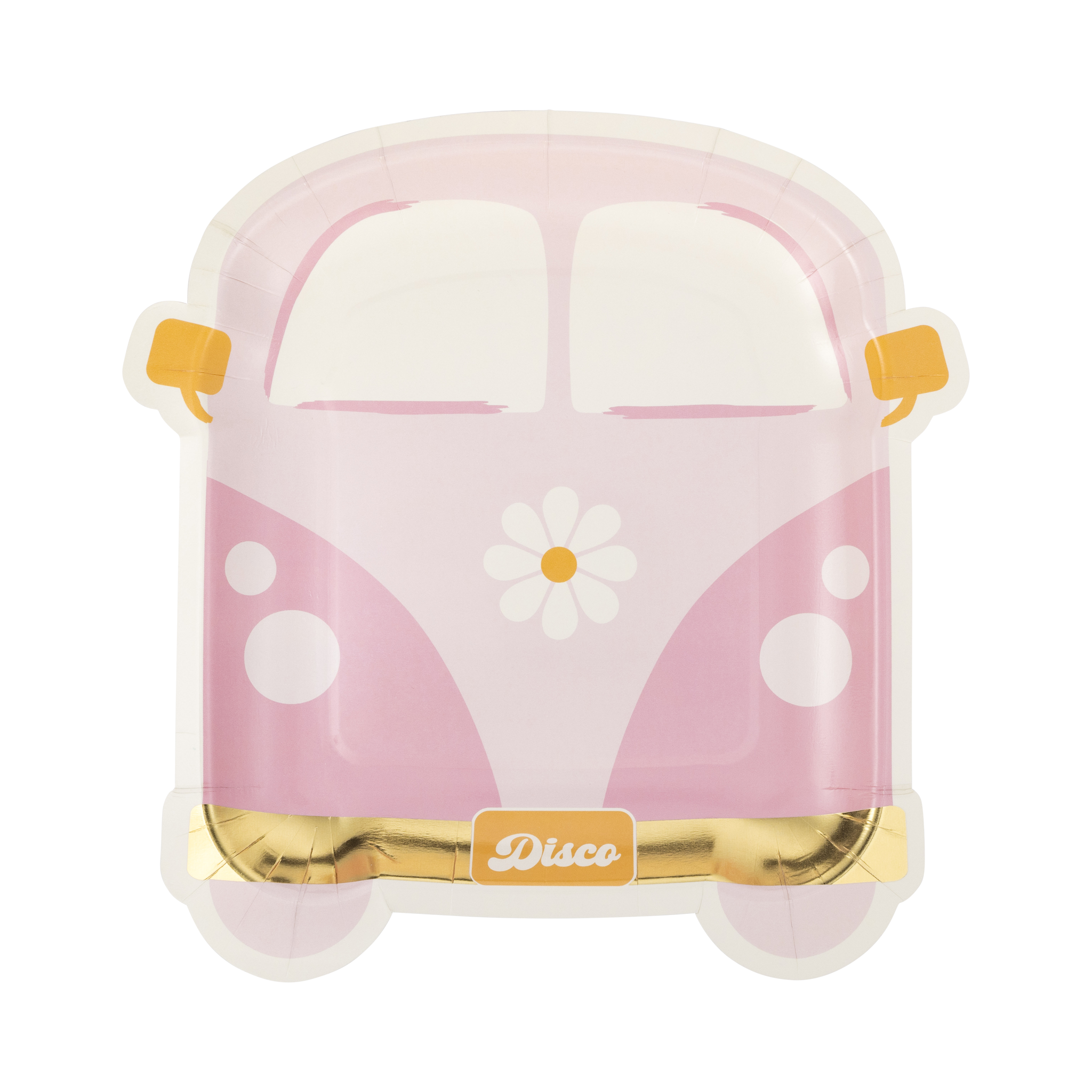 Disco Daisy Van Shaped Paper Plate