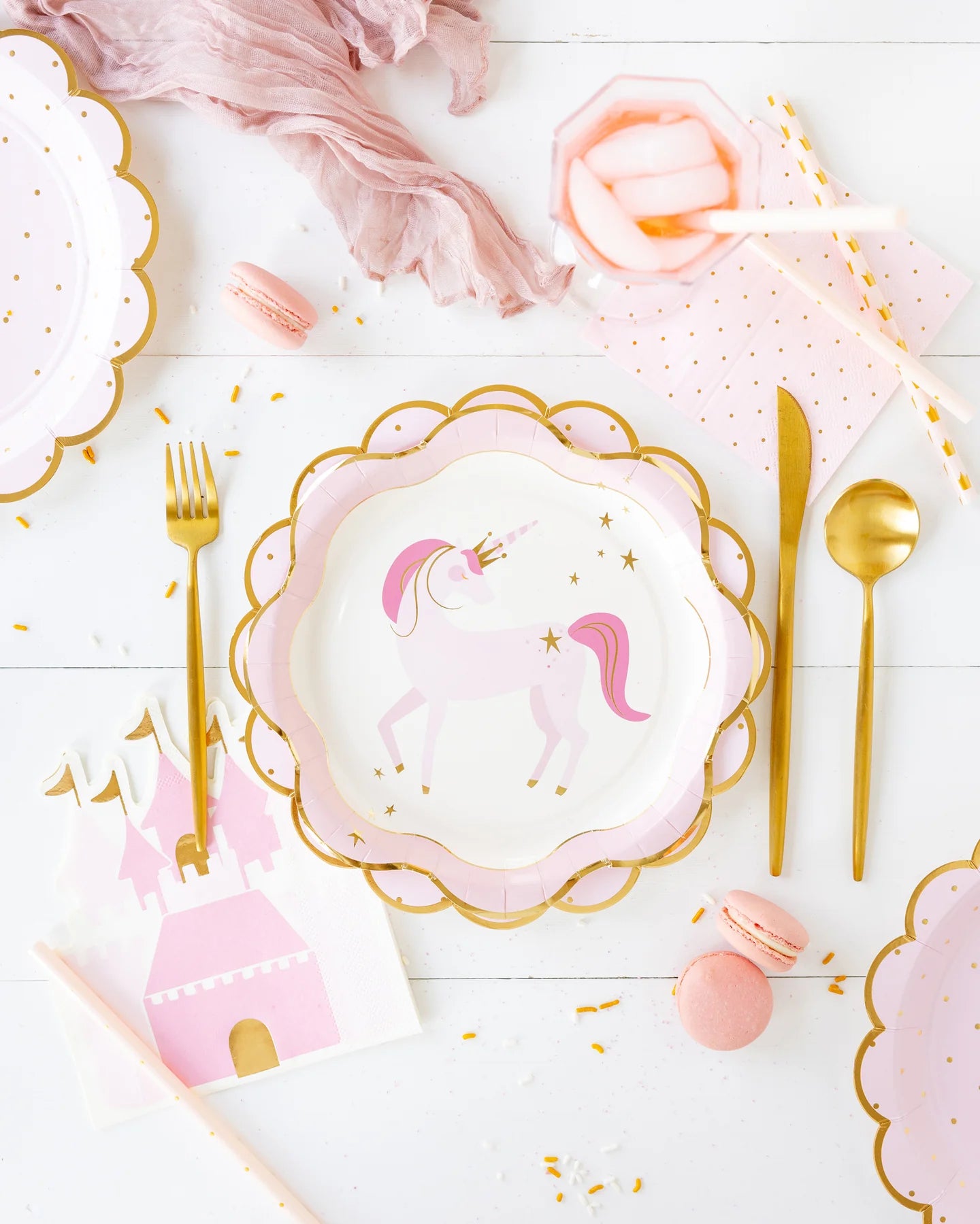 Princess Polka Dot Cocktail Napkin