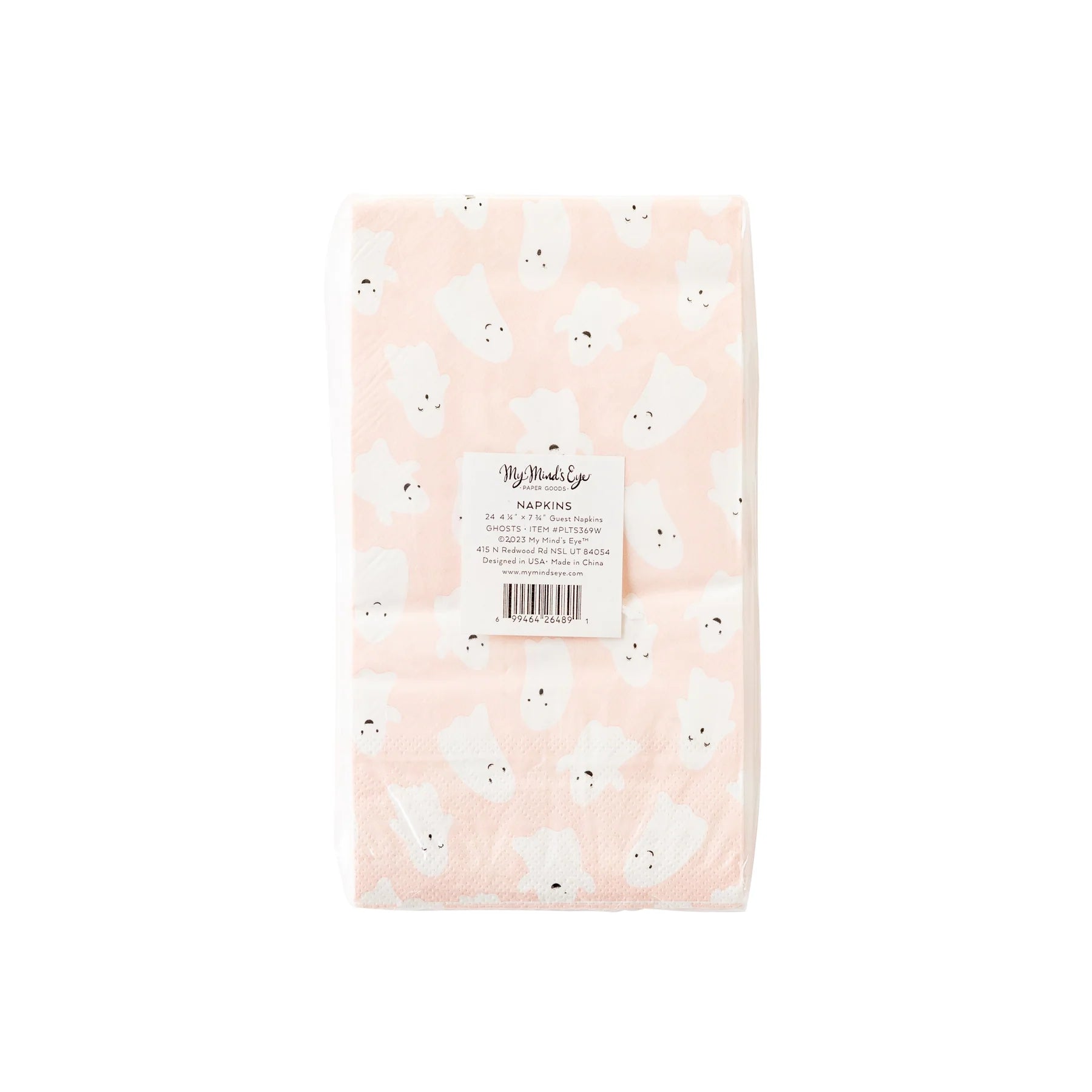 Scattered Pink Ghosts Paper Dinner Napkin