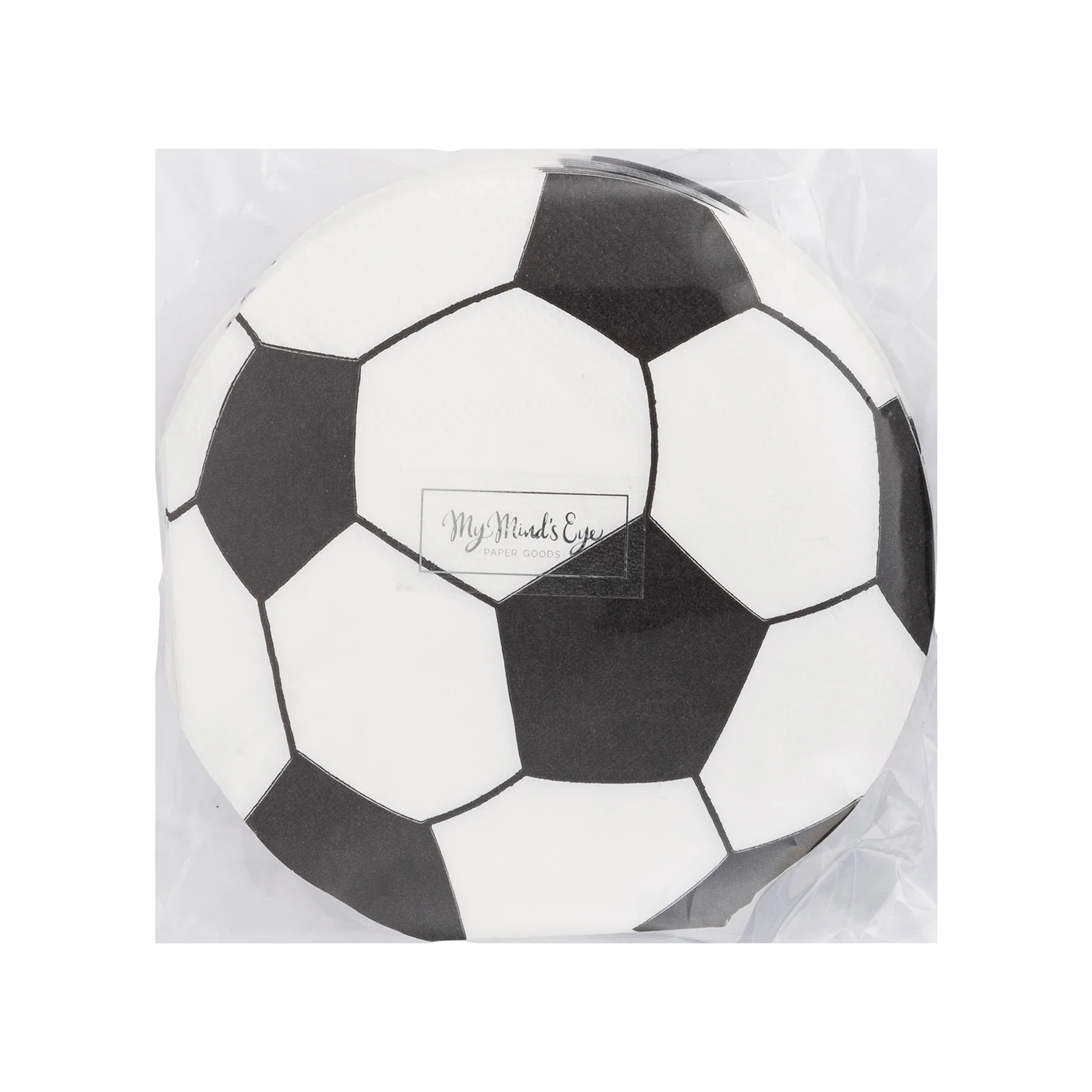 Soccer Ball Shaped Paper Cocktail Napkin
