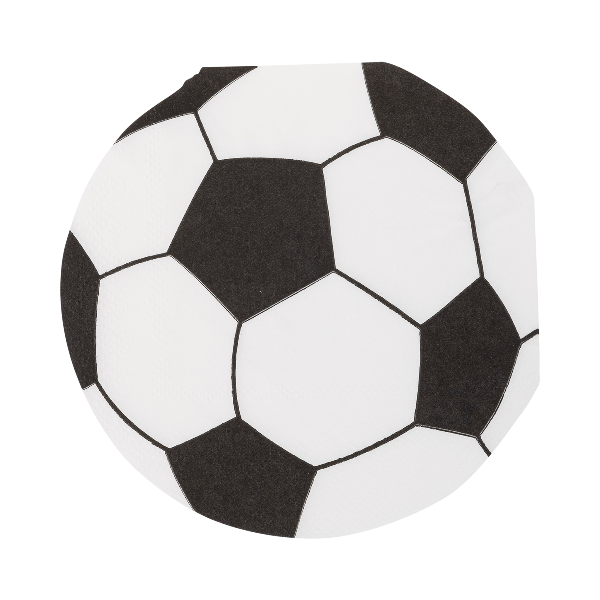 Soccer Ball Shaped Paper Cocktail Napkin