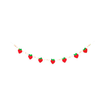 Felt Strawberry Banner