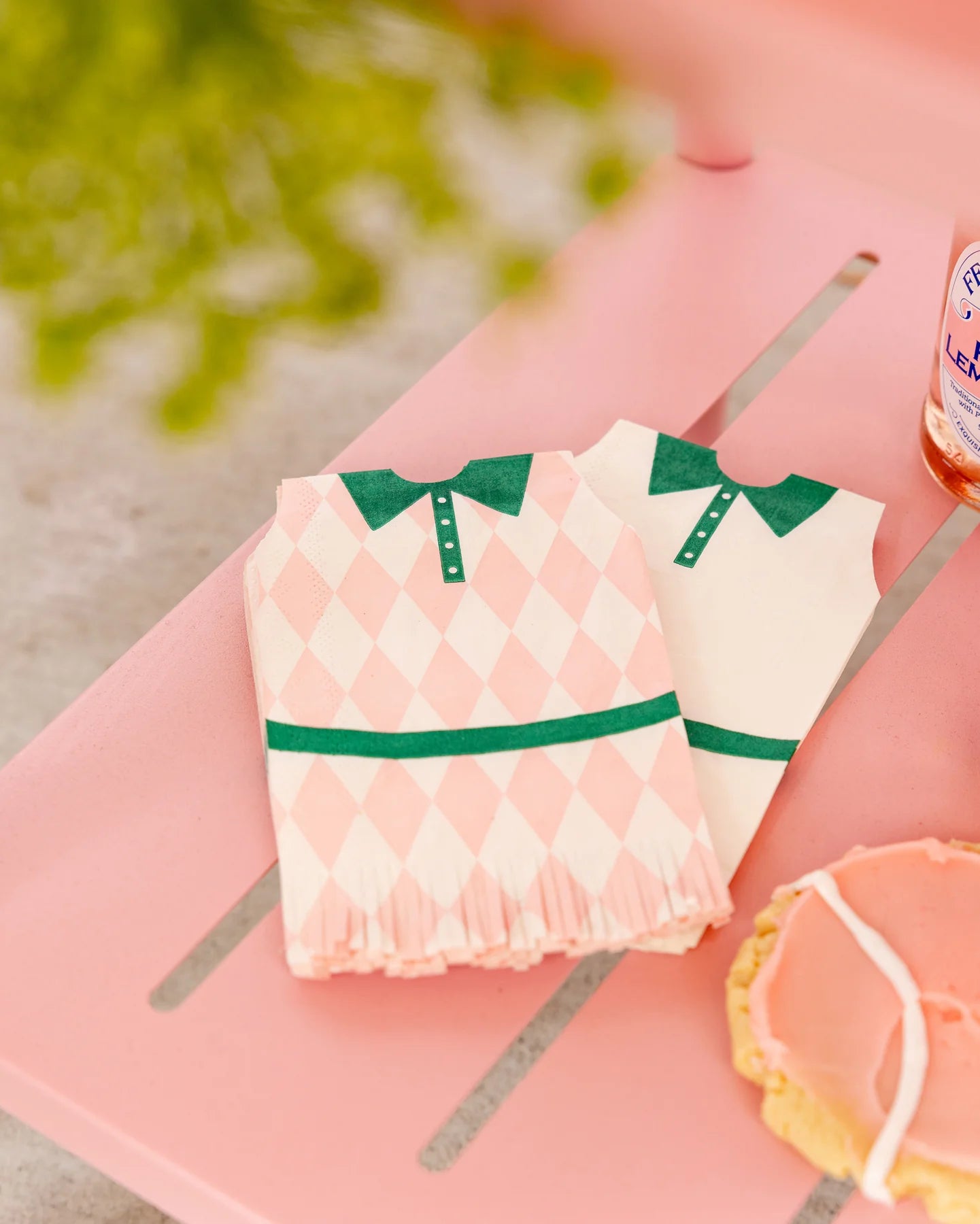 Tennis Dress Fringed Napkin Set