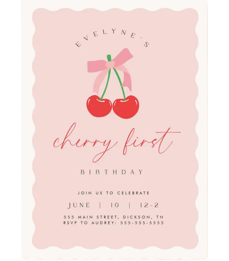 Cherry Party Invitation #2