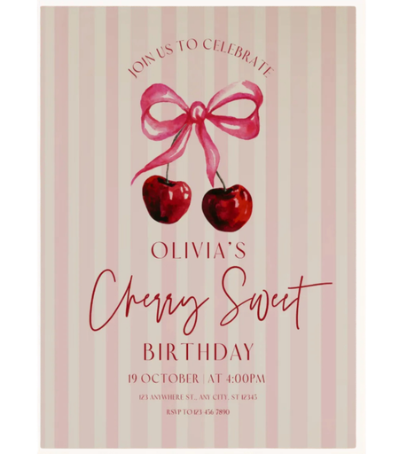 Cherry Party Invitation #3