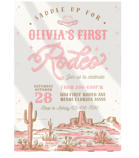 Digital Western Invitation #2