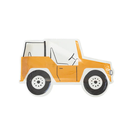 Safari Off-Road Vehicle Shaped Paper Plate
