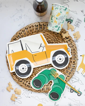 Safari Off-Road Vehicle Shaped Paper Plate