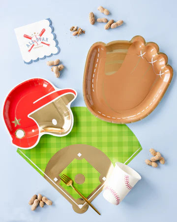 Baseball Helmet Shaped Paper Plate