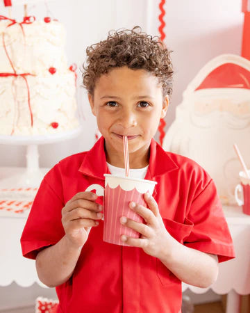 Christmas Striped Cup with Handle