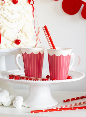 Christmas Striped Cup with Handle