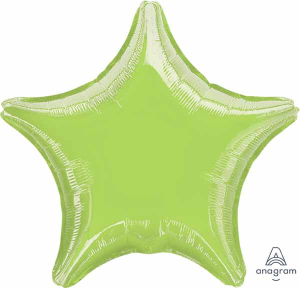 Lime Green Star Balloon 19"
