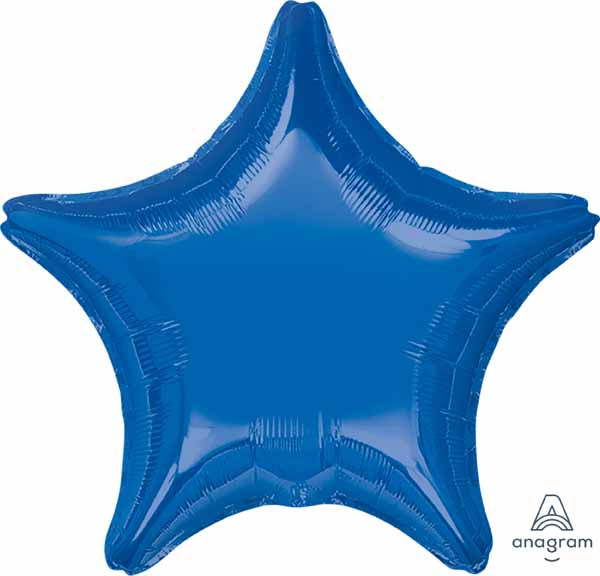 Dark Blue Star Balloon 19"