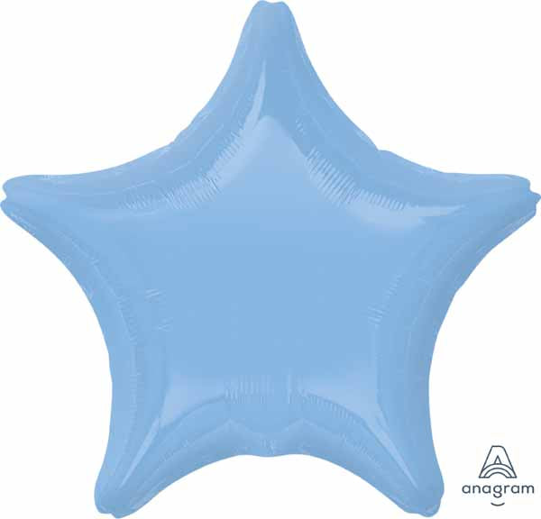 Pastel Blue Star Balloon 19"