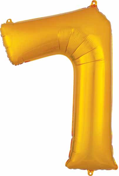 Gold Number Ballons