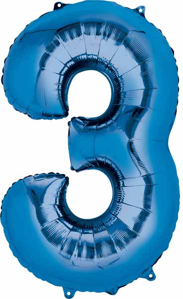 Blue Number Ballons