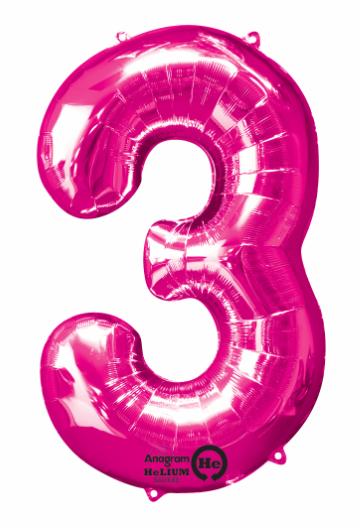 Pink Number Ballons