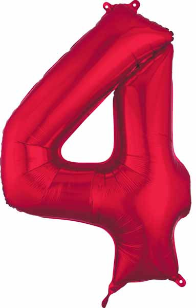 Red Number Ballons