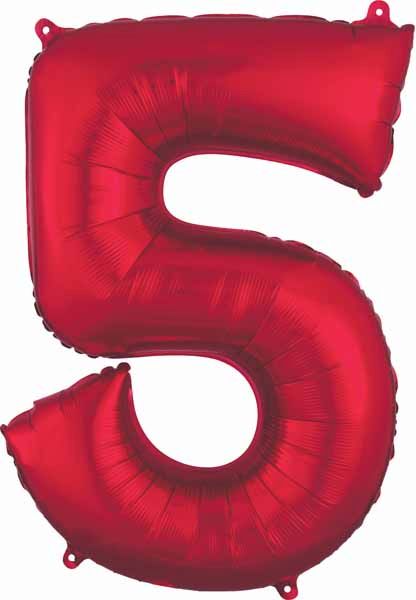 Red Number Ballons