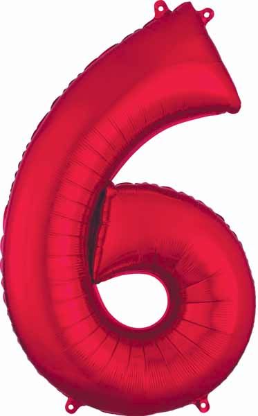 Red Number Ballons