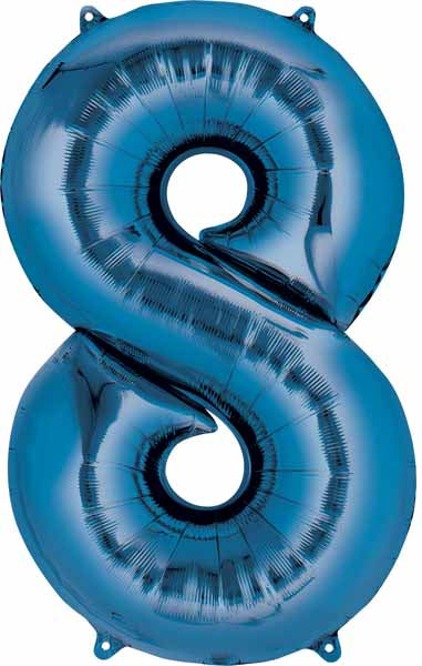 Blue Number Ballons