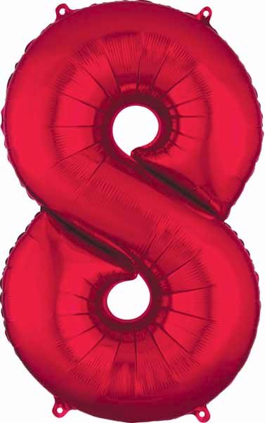Red Number Ballons