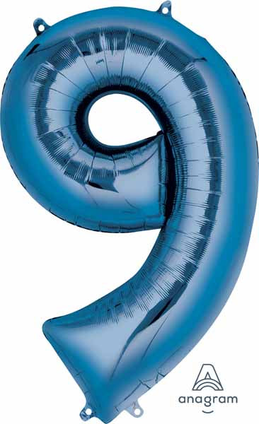 Blue Number Ballons