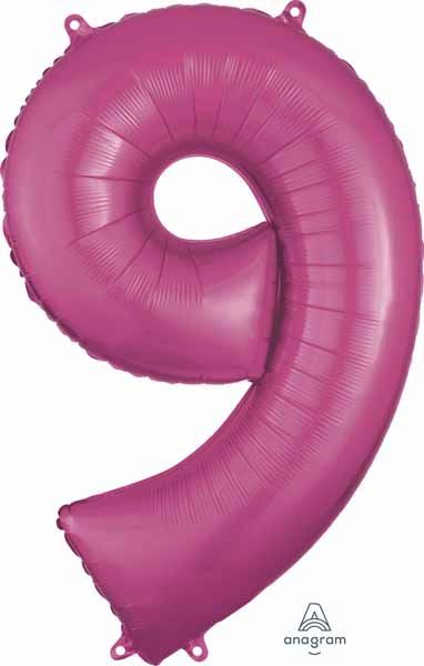 Pink Number Ballons