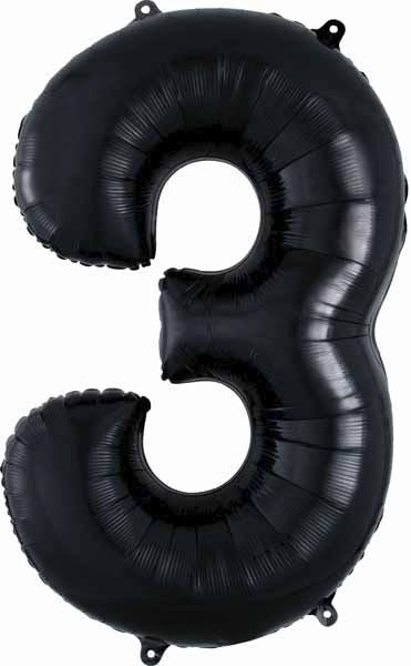 Black Number Ballons