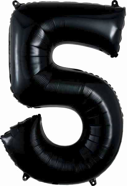 Black Number Ballons
