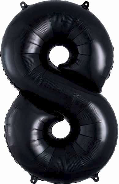 Black Number Ballons