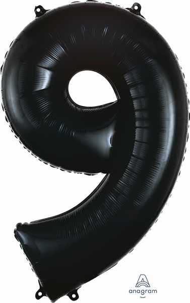 Black Number Ballons