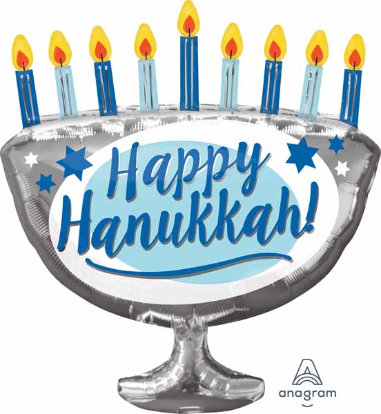 Happy Hanukkah Menorah 29"