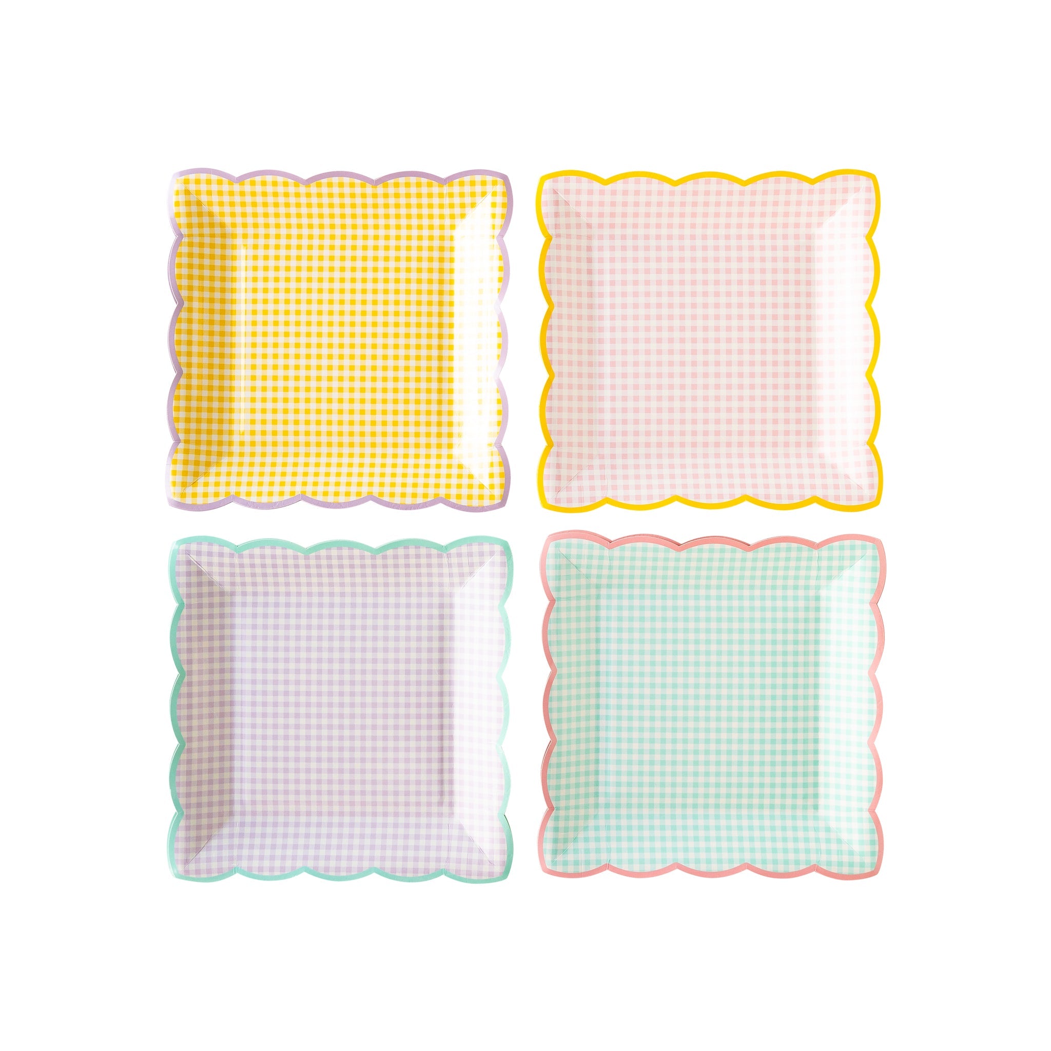 Gingham Plate Set